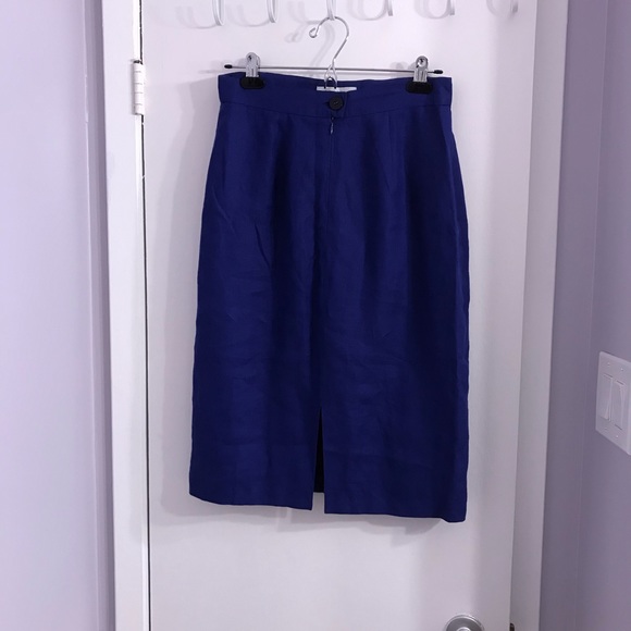 MaxMara blue linen skirt - Picture 2 of 4